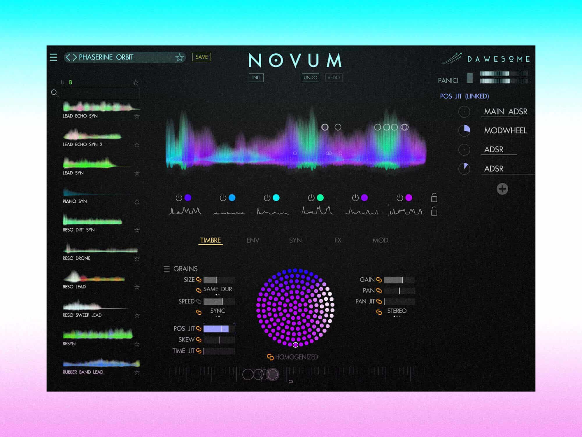 Tracktion Novum Software Synthesizer